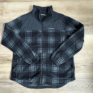 Columbia Plaid Fleece Jacket XL